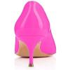 imageFSJ Women Classic Kitten Heels Pointy Closed Toe Pumps Slip On Office Ladies Party Date Business Dress Shoe Size 415 USFuchsia