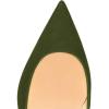 imageFSJ Women Classic Kitten Heels Pointy Closed Toe Pumps Slip On Office Ladies Party Date Business Dress Shoe Size 415 USGreen Suede