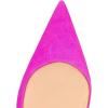 imageFSJ Women Classic Kitten Heels Pointy Closed Toe Pumps Slip On Office Ladies Party Date Business Dress Shoe Size 415 USHot Pink