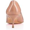 imageFSJ Women Classic Kitten Heels Pointy Closed Toe Pumps Slip On Office Ladies Party Date Business Dress Shoe Size 415 USNude