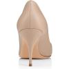 imageFSJ Women Classic Kitten Heels Pointy Closed Toe Pumps Slip On Office Ladies Party Date Business Dress Shoe Size 415 USNude 8cm