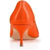imageFSJ Women Classic Kitten Heels Pointy Closed Toe Pumps Slip On Office Ladies Party Date Business Dress Shoe Size 415 USOrange