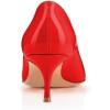 imageFSJ Women Classic Kitten Heels Pointy Closed Toe Pumps Slip On Office Ladies Party Date Business Dress Shoe Size 415 USRed