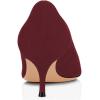 imageFSJ Women Classic Kitten Heels Pointy Closed Toe Pumps Slip On Office Ladies Party Date Business Dress Shoe Size 415 USWine Suede