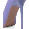 imageFSJ Women Fashion Pointed Toe Glitter Rhinestone High Heel Wedding Pump Sexy Slip On Stiletto Party Sparkly Prom Dress Shoe with Cute Bowknot Size 415 USLight Purple