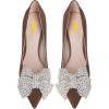 imageFSJ Women Fashion Pointed Toe Glitter Rhinestone High Heel Wedding Pump Sexy Slip On Stiletto Party Sparkly Prom Dress Shoe with Cute Bowknot Size 415 USSienna