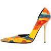 imageFSJ Women Sexy Pointy Cap Toe High Gold Heel Pumps Half DOrsay Slip On Ladies Prom Party Dress Shoe US Size 415Field