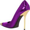 imageFSJ Women Sexy Pointy Cap Toe High Gold Heel Pumps Half DOrsay Slip On Ladies Prom Party Dress Shoe US Size 415Purple