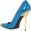 imageFSJ Women Sexy Pointy Cap Toe High Gold Heel Pumps Half DOrsay Slip On Ladies Prom Party Dress Shoe US Size 415Sky Blue