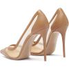 imageFSJ Women Sexy Rhinestones Stilettos High Heels Pointed Toe Slip On Pump Trendy Suede Mesh Party Office Dress Shoes Size 415 USBeige