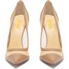 imageFSJ Women Sexy Rhinestones Stilettos High Heels Pointed Toe Slip On Pump Trendy Suede Mesh Party Office Dress Shoes Size 415 USBeige