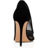 imageFSJ Women Sexy Rhinestones Stilettos High Heels Pointed Toe Slip On Pump Trendy Suede Mesh Party Office Dress Shoes Size 415 USBlack Mesh