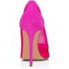 imageFSJ Women Sexy Rhinestones Stilettos High Heels Pointed Toe Slip On Pump Trendy Suede Mesh Party Office Dress Shoes Size 415 USHot Pink