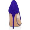imageFSJ Women Sexy Rhinestones Stilettos High Heels Pointed Toe Slip On Pump Trendy Suede Mesh Party Office Dress Shoes Size 415 USIndigo