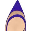 imageFSJ Women Sexy Rhinestones Stilettos High Heels Pointed Toe Slip On Pump Trendy Suede Mesh Party Office Dress Shoes Size 415 USIndigo