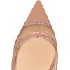 imageFSJ Women Sexy Rhinestones Stilettos High Heels Pointed Toe Slip On Pump Trendy Suede Mesh Party Office Dress Shoes Size 415 USNude