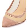 imageFSJ Women Sexy Rhinestones Stilettos High Heels Pointed Toe Slip On Pump Trendy Suede Mesh Party Office Dress Shoes Size 415 USPink
