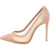 imageFSJ Women Sexy Rhinestones Stilettos High Heels Pointed Toe Slip On Pump Trendy Suede Mesh Party Office Dress Shoes Size 415 USPink