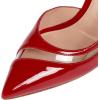 imageFSJ Women Sexy Rhinestones Stilettos High Heels Pointed Toe Slip On Pump Trendy Suede Mesh Party Office Dress Shoes Size 415 USRed