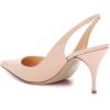 imageFSJ Women Classic Mid High Heels Pointy Toe Pumps Elastic Strap Slingback Sandal Formal Dress Shoes Size 415 USLight Pink