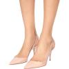 imageFSJ Women Classic Mid High Heels Pointy Toe Pumps Elastic Strap Slingback Sandal Formal Dress Shoes Size 415 USLight Pink