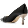 imageFSJ Women Classic Pointed Toe Low Heel Pumps Unique Kitten Heel Slip On Comfort Ladies Daily Office Work Shoes Size 415 USBlack