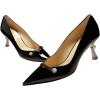 imageFSJ Women Classic Pointed Toe Low Heel Pumps Unique Kitten Heel Slip On Comfort Ladies Daily Office Work Shoes Size 415 USBlack