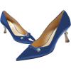 imageFSJ Women Classic Pointed Toe Low Heel Pumps Unique Kitten Heel Slip On Comfort Ladies Daily Office Work Shoes Size 415 USBlue