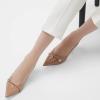 imageFSJ Women Classic Pointed Toe Low Heel Pumps Unique Kitten Heel Slip On Comfort Ladies Daily Office Work Shoes Size 415 USNude
