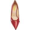 imageFSJ Women Classic Pointed Toe Low Heel Pumps Unique Kitten Heel Slip On Comfort Ladies Daily Office Work Shoes Size 415 USRed