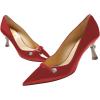imageFSJ Women Classic Pointed Toe Low Heel Pumps Unique Kitten Heel Slip On Comfort Ladies Daily Office Work Shoes Size 415 USRed
