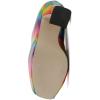 imageFSJ Women Classic Thick High Heels Platform Shoes Fashion Rainbow Elegant Peep Toe Slip On Pumps Dress Wedding Party Size 415 USMulticolor