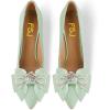 imageFSJ Women Cute Rhinestone Bow Pointed Toe Pumps Shining Crystal Bowtie Chunky Block High Heel Slip On Homecoming Party Dress Shoes Size 415 USGreen