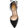 imageFSJ Women Dorsay Pointy Toe Ankle Strappy Pumps Mid Heels Bowknots Sandals Sexy Party Dress Shoes Size 415 USBlack