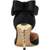 imageFSJ Women Dorsay Pointy Toe Ankle Strappy Pumps Mid Heels Bowknots Sandals Sexy Party Dress Shoes Size 415 USBlack
