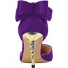 imageFSJ Women Dorsay Pointy Toe Ankle Strappy Pumps Mid Heels Bowknots Sandals Sexy Party Dress Shoes Size 415 USPurple