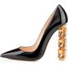 imageFSJ Women Jeweled High Heel Pointed Toe Pump Slip On Sparkling Crystal Bead Heel Sexy Ladies Bridal Evening Shoes Size 415 USBlack