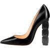 imageFSJ Women Jeweled High Heel Pointed Toe Pump Slip On Sparkling Crystal Bead Heel Sexy Ladies Bridal Evening Shoes Size 415 USBlack Heel Matte
