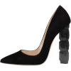 imageFSJ Women Jeweled High Heel Pointed Toe Pump Slip On Sparkling Crystal Bead Heel Sexy Ladies Bridal Evening Shoes Size 415 USBlack Heel Suede