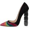 imageFSJ Women Jeweled High Heel Pointed Toe Pump Slip On Sparkling Crystal Bead Heel Sexy Ladies Bridal Evening Shoes Size 415 USBlackmulti