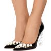 imageFSJ Women Jeweled High Heel Pointed Toe Pump Slip On Sparkling Crystal Bead Heel Sexy Ladies Bridal Evening Shoes Size 415 USBlackpearls