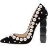 imageFSJ Women Jeweled High Heel Pointed Toe Pump Slip On Sparkling Crystal Bead Heel Sexy Ladies Bridal Evening Shoes Size 415 USBlackpearls Heel