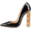 imageFSJ Women Jeweled High Heel Pointed Toe Pump Slip On Sparkling Crystal Bead Heel Sexy Ladies Bridal Evening Shoes Size 415 USBlacksnake