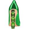 imageFSJ Women Jeweled High Heel Pointed Toe Pump Slip On Sparkling Crystal Bead Heel Sexy Ladies Bridal Evening Shoes Size 415 USGreen
