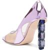 imageFSJ Women Jeweled High Heel Pointed Toe Pump Slip On Sparkling Crystal Bead Heel Sexy Ladies Bridal Evening Shoes Size 415 USLavender