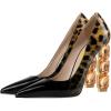 imageFSJ Women Jeweled High Heel Pointed Toe Pump Slip On Sparkling Crystal Bead Heel Sexy Ladies Bridal Evening Shoes Size 415 USLeopart