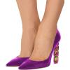 imageFSJ Women Jeweled High Heel Pointed Toe Pump Slip On Sparkling Crystal Bead Heel Sexy Ladies Bridal Evening Shoes Size 415 USPurple