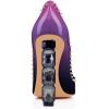 imageFSJ Women Jeweled High Heel Pointed Toe Pump Slip On Sparkling Crystal Bead Heel Sexy Ladies Bridal Evening Shoes Size 415 USPurple Gradient