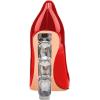 imageFSJ Women Jeweled High Heel Pointed Toe Pump Slip On Sparkling Crystal Bead Heel Sexy Ladies Bridal Evening Shoes Size 415 USRed