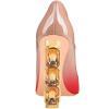 imageFSJ Women Jeweled High Heel Pointed Toe Pump Slip On Sparkling Crystal Bead Heel Sexy Ladies Bridal Evening Shoes Size 415 USRednude